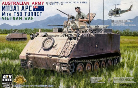AFV Club Military 1/35 Australian Army M113A1 APC w/T50 Turret Vietnam War Kit