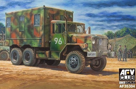 AFV Club Military 1/35 M109A3/M185A3 2.5-Ton 6x6 Shop Van Kit