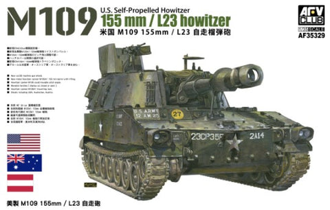 AFV Club Military 1/35 M109 155mm/L23 US Self-Propelled Howitzer Kit