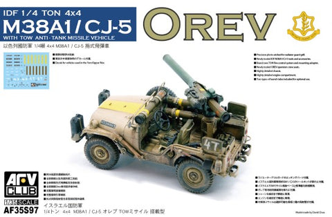 AFV Club Military 1/35 Orev IDF 1/4-Ton 4x4 M38A1/CJ05 Anti-Tank Missile Vehicle Kit