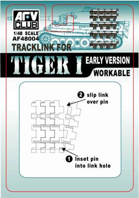 AFV Club Military1/48 Tiger I Early Version Workable Track Links Kit