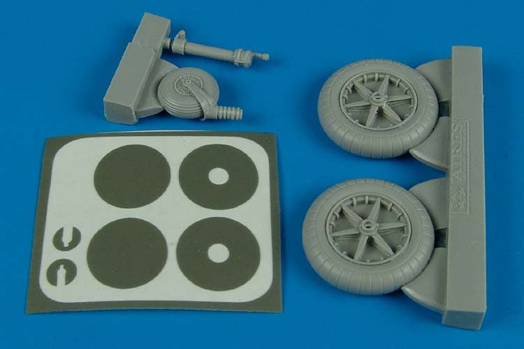 Aires Hobby Details 1/32 Bf109F Wheels & Paint Masks For TSM