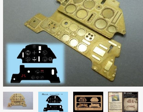 Airscale Details 1/24 Messerschmitt Bf109E Instrument Panel (Photo-Etch & Decal) for ARX