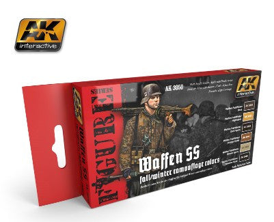 AK Interactive Figure Series: Waffen SS Fall/Winter Camouflage Acrylic Paint Set (6 Colors) 17ml Bottles