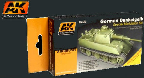 AK Interactive German Dark Yellow Modulation Acrylic Paint Set (6 Colors) 17ml Bottles