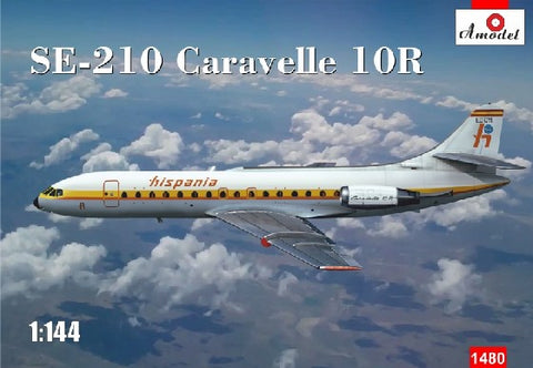 A Model From Russia 1/144 SE210 Caravelle 10R Hispania International Commercial Airliner Kit