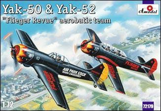 A Model From Russia 1/72 YaK50/52 Soviet Aerobatic Team Aircraft (2 Kits)