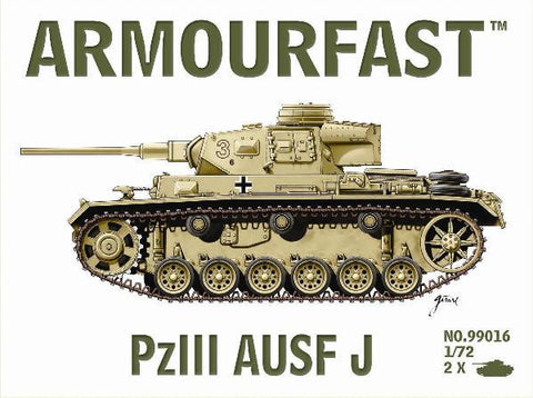 Armourfast Military 1/72 Panzer III Ausf J Tank (2) Kit