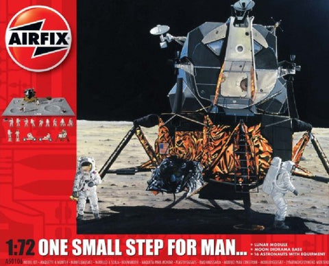 Airfix Space 1/72 Apollo Lunar Descent & Ascent Stages Gift Set w/Paint & Glue (Re-Issue) Kit