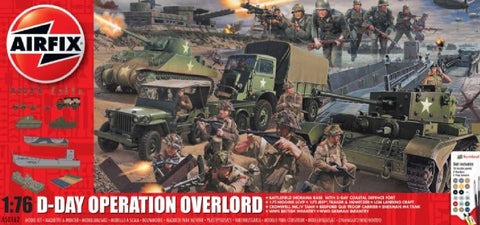 Airfix Military 1/72 D-Day Operation Overlord Gift Set w/Paint & Glue (Re-Issue) Kit