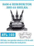 Friulmodel Military 1/35 SAM6 KUB, BUK, TOR ZSU23 Shilka Track Set (190 Links & 2 Sprocket Wheels)