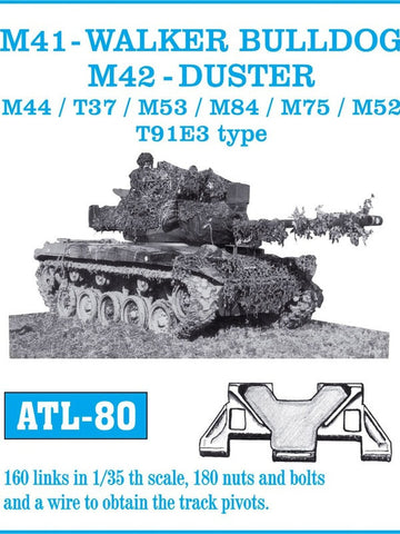 Friulmodel Military 1/35 M41, M42, M44, T37, M53, M84, M75, M52, T91E3 Track Set (160 Links)