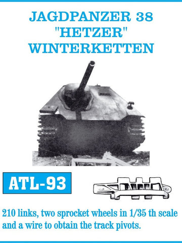 Friulmodel Military 1/35 Jagdpanzer 38 Hetzer Winterketten Track Set (210 Links & 2 Sprocket Wheels)