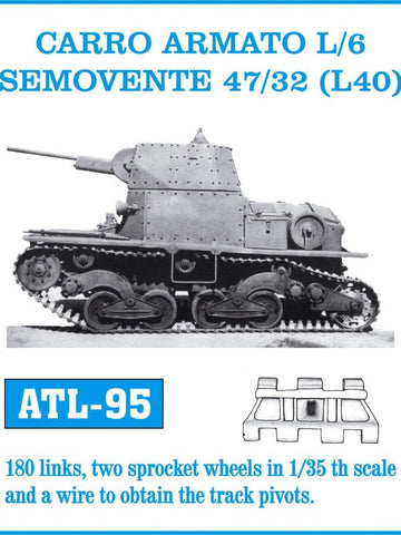 Friulmodel Military 1/35 Carro Armato L/6 Semovente 47/32 (L40) Track Set (180 Links)