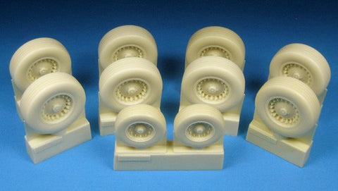 Barracuda Studios 1/48 B1B Lancer Main/Nose Wheel Set for RVL (Resin)