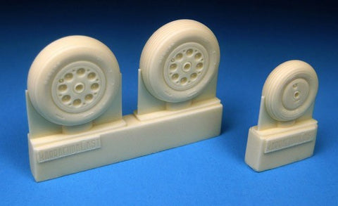 Barracuda Studios 1/48 Meteor Mk 8 Main & Nose Wheel Set (Resin)