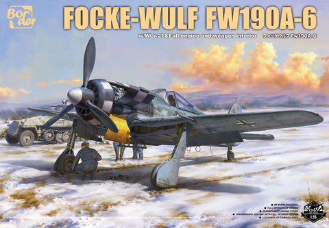 Border Model Aircraft 1/35 Focke Wulf FW190A6 Fighter /WGr21, Full Engine & Weapon Interior Kit