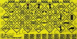 Blair Line HO Highway Signs - Warning #4 1948-Present (Black, Yellow)