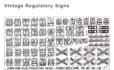 Blair Line N Highway Signs - Vintage Regulatory 1930s-1950s (Black, White)