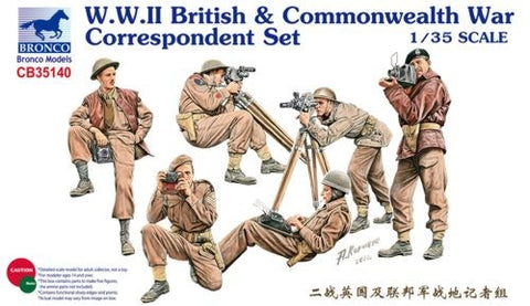 Bronco Military 1/35 WWII British & Commonwealth War Correspondent Figures (6) Kit