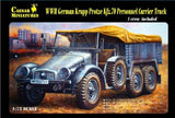 Caesar Miniatures 1/72  WWII German Krupp Protze Kfz 70 Personnel Carrier Truck w/Figure (Kit)