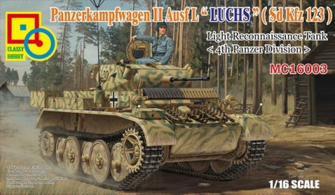Classy Hobby 1/16 PzKpfw II Ausf L Luch (SdKfz 123) 4th Pz Division Light Recon Tank Kit