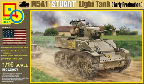 Classy Hobby 1/16 M5A1 Stuart Early Production Light Tank Kit