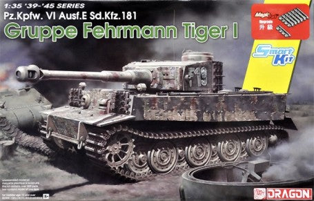 Dragon Military 1/35 PzKpfw VI Ausf E SdKfz 181 Gruppe Fehrmann Tiger I Tank (Re-Issue) Kit