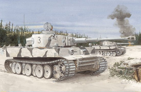 Dragon Military 1/35 Pzkpfw VI Ausf E Tiger I sPzAbt502 Initial Production Tank Leningrad 1942-43 (3 in 1) Kit