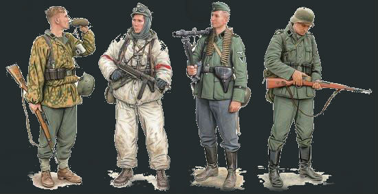Dragon Military Models 1/35 German Elite Infantry Russia 1941-43 (4) Kit