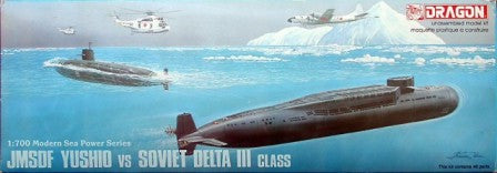Dragon Model Ships 1/700 JMSDF Yushio vs Soviet Delta III Class Submarines (Re-Issue) Kit