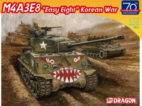 Dragon Military 1/72 M4A3E8 Easy Eight Tank Korean War 70th Anniversary Kit