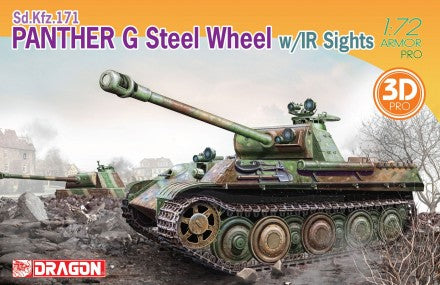 Dragon Military 1/72 SdKfz 171 Panther G Steel-Type Wheel Tank w/IR Sights Kit