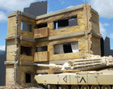 Dioramas Plus 1/35 Ruined Large 3-Story Brick Apartment Building Kit