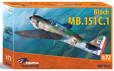 This is an image of  Dora Wings 1/72 Bloch MB151C1 Fighter Kit