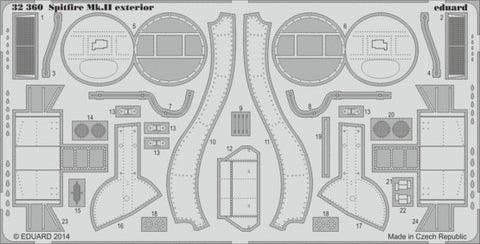 Eduard Details 1/32 Aircraft- Spitfire Mk II Exterior for RVL