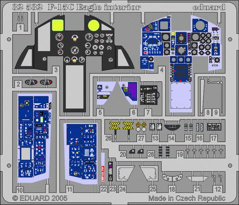 Eduard Details 1/32 Aircraft- F15C Eagle Interior for TAM (Painted)