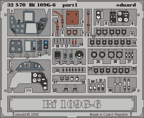 Eduard Details 1/32 Aircraft- Bf109G6 Interior for HSG (Painted)