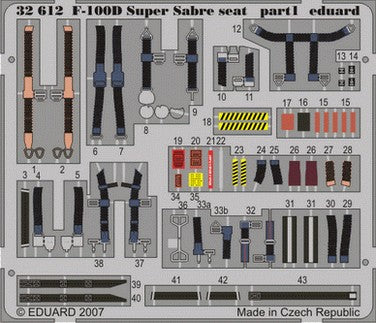 Eduard Details 1/32 Aircraft- F100D Super Sabre Seat for TSM (Painted)