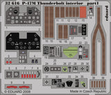 Eduard Details 1/32 Aircraft- P47D20 Thunderbolt Interior for TSM (Painted Self Adhesive)