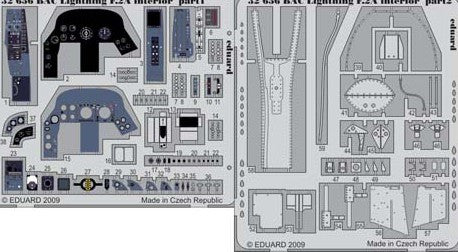 Eduard Details 1/32 Aircraft- BAC Lightning F2A Interior for TSM (Painted Self Adhesive)