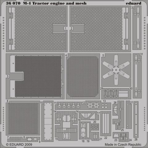 Eduard Details 1/35 Armor- M4 Tractor Engine & Mesh for HBO