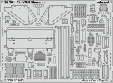 Eduard Details 1/35 Armor- M4A3E8 Sherman for TAM