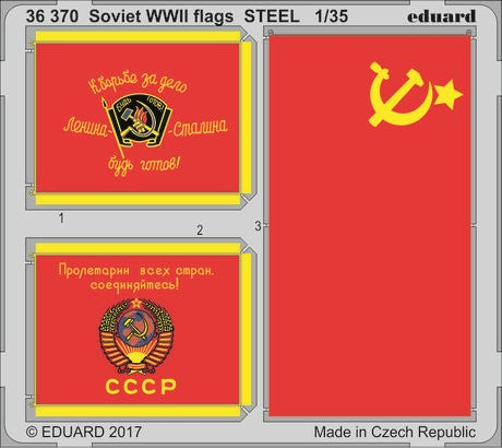 Eduard Details 1/35 Armor - WWII Soviet Flags Steel (Painted)
