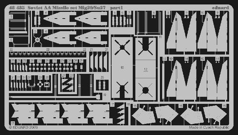 Eduard Details 1/48 Aircraft- Soviet AA Missile Set Mig29/Su27 for ACY