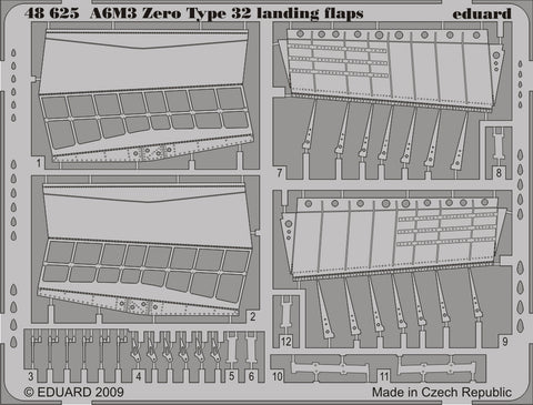 Eduard Details 1/48 Aircraft- A6M3 Zero Type 32 Landing Flaps for HSG