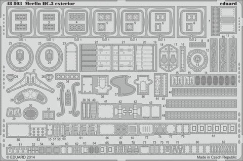 Eduard Details 1/48 Aircraft- Merlin HC3 Exterior for ARX