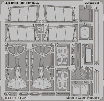 Eduard Details 1/48 Aircraft- Bf109G5 for EDU