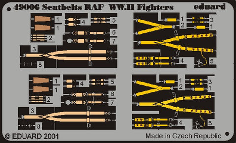 Eduard Details 1/48 Aircraft- Seatbelts RAF WWII (Painted)