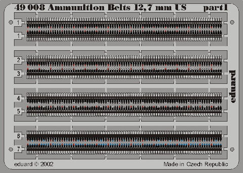 Eduard Details 1/48 Aircraft- US 12,7mm Ammunition Belts (Painted)